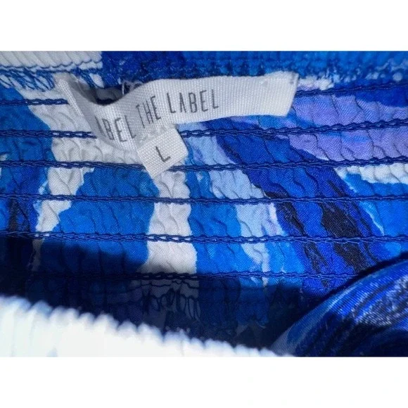 Abel The Label Floral Halter Maxi Dress Size L Pink White Rayon Open Back Summer - Picture 7 of 8